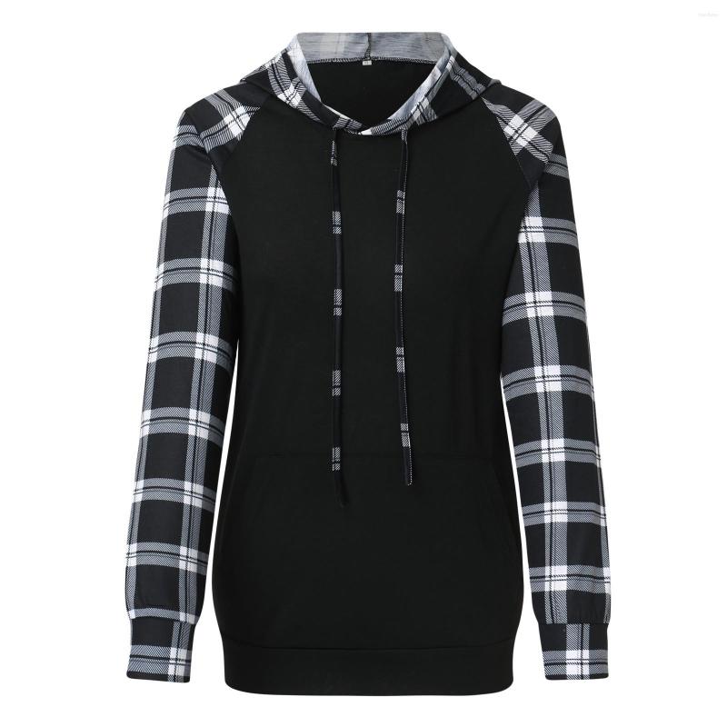 

Women' Blouses Fashion Plaid Lace Up Tunic Blouse Casual Winter Ladies Hoodies Tops Female Women Long Sleeve Shirt Blusas Pullover, Green