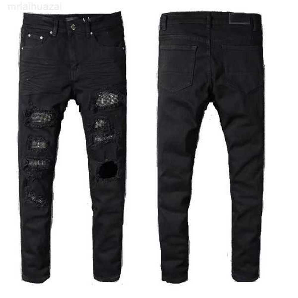 

Designer Men's Jeans 2022: Hip-Hop Style with Zipper Holes, Retro Look, Fold Stitching & Slim Fit for Riding & Fashion, Customize