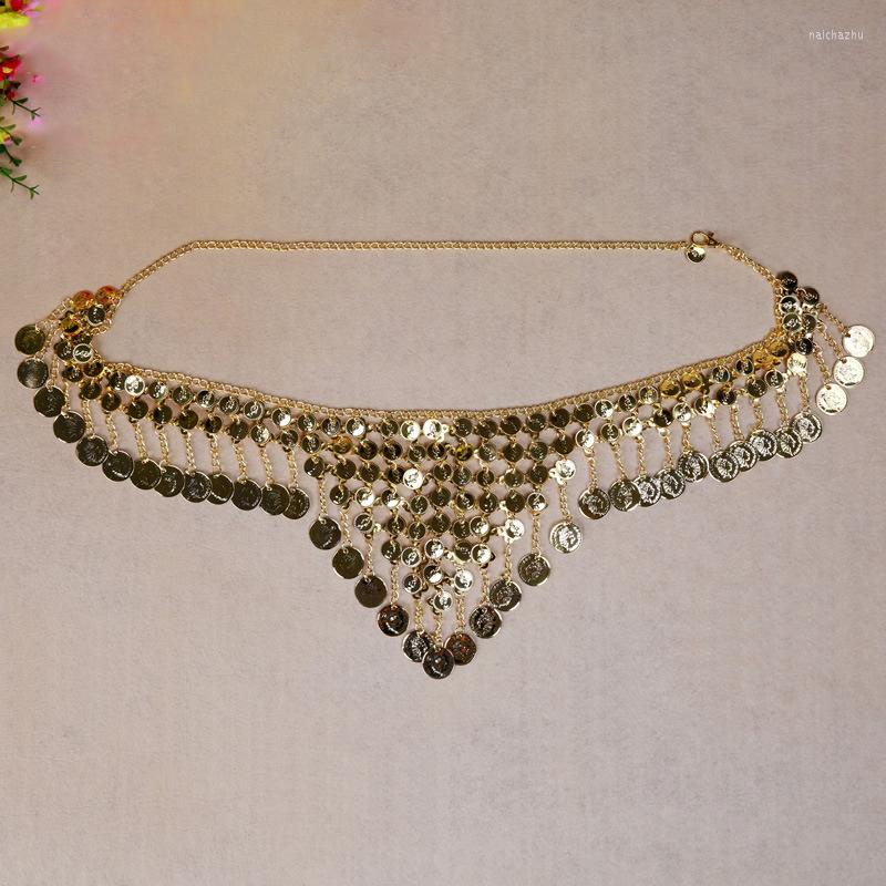 

Stage Wear Golden Coins Tassel Triangle Waist Chain Accessories Belly Dance Oriental Dancing Jewelry Belt For Adult, Silver