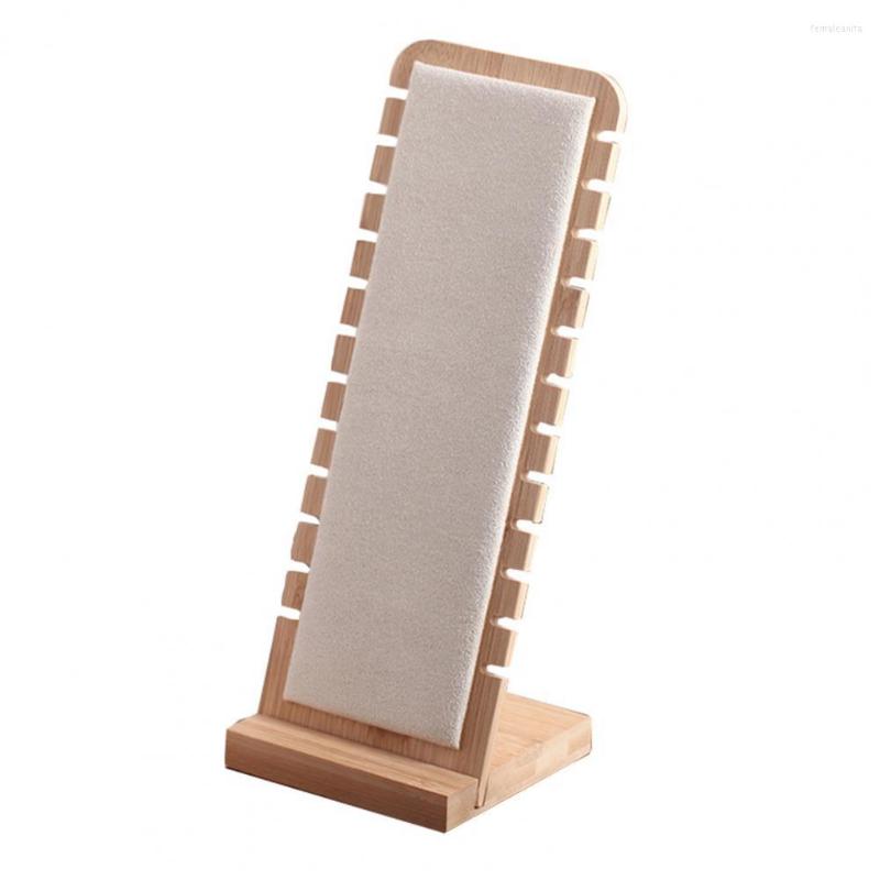 

Jewelry Pouches Necklaces Display Organizer Detachable Bamboo Stand Holder Necklace Pendant Shelf 3 Colors