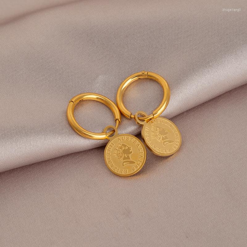 

Dangle Earrings European Fashion Classic Exquisite Luxury High Quality Round Brand Queen Image Gift Banquet Women Jewelry 2022