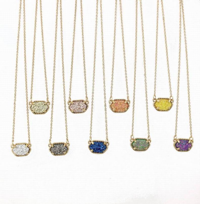 

Fashion Oval Druzy Choker Pendant Necklace for Women Quartze Oval Pendant Druzy Necklace Selling9503633