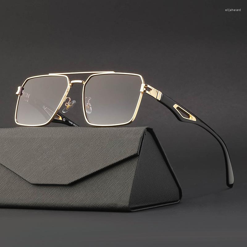 

Sunglasses Europe And The United States Square Male UV Protection Metal Punk Female