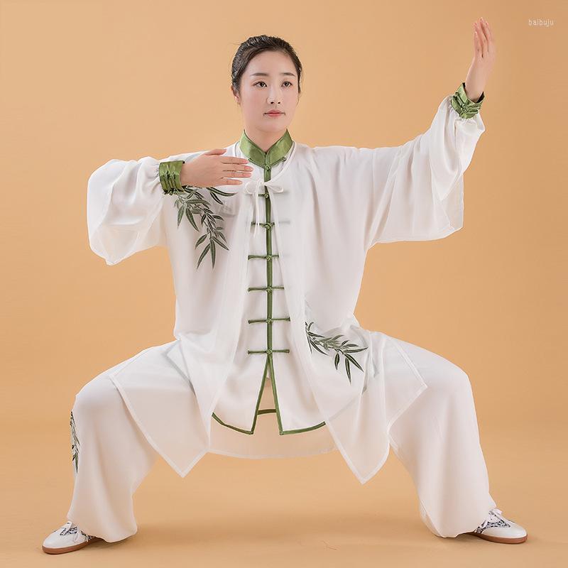 

Ethnic Clothing Women Soft High Quality Tai Chi Suit Lady Wushu Martial Arts Uniform Performance Jacket Pants Oriental Exercise