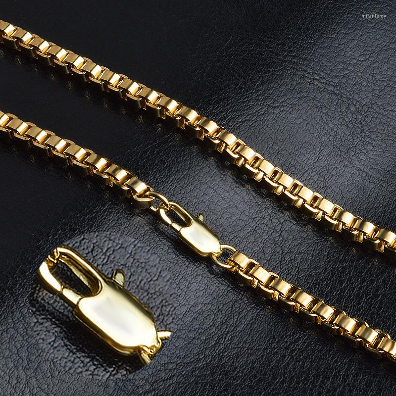 

Chains Men's Fashion Gold-plated Box Necklace Trendy Summer Wholesale Men Jewelry