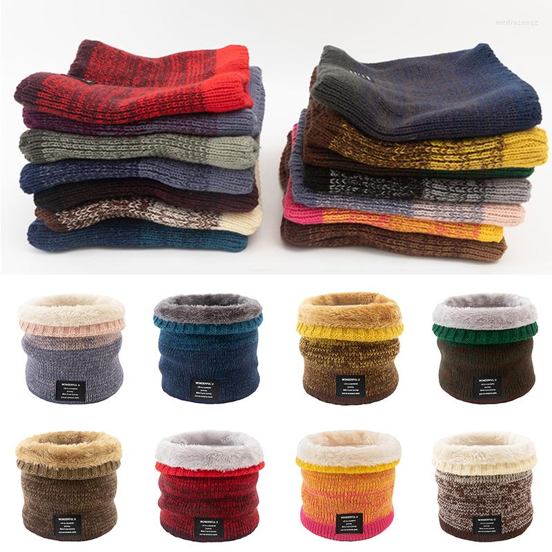 

Scarves Winter Fleece Scarf For Men Neck Ring Bandana Knitted Warm Solid Women Warmer Thick Wool Ski Mask Collar