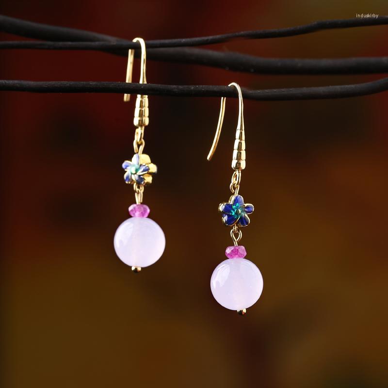 

Dangle Earrings Retro Purple Super Fairy Long Earring Korean Temperament Personality Rome Cool Breeze And Small Earrings.