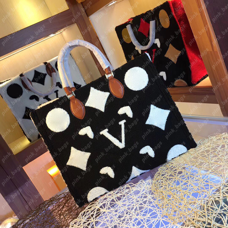 

2023 Women Furry Tote Winter Fluffy Designer Handbag Teddy The Go Designers Bags Leather Totes Handbags For Womens Purses Shoulder Bag 1203, Brown (correct flower)