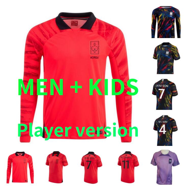 

2022 South Korea soccer jerseys home away SON HWANG KIM JEONG SUNG LEE KWON 2023 JERSEY FOOTBALL SHIRTS Men kids 22 23 national team LONG SLEEVE kits FANS PLAYER VERSION