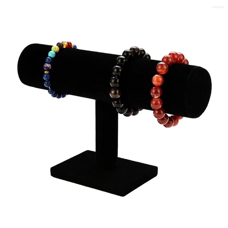 

Jewelry Pouches Bracelet Display Organizer T Shape Bangle Holder Hand Rope Velvet Stand Storage