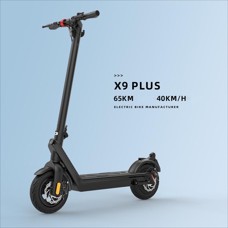 

Electric Bicycle New X9Plus electric scooter adult folding 850W off-road high power range 65KM, Black