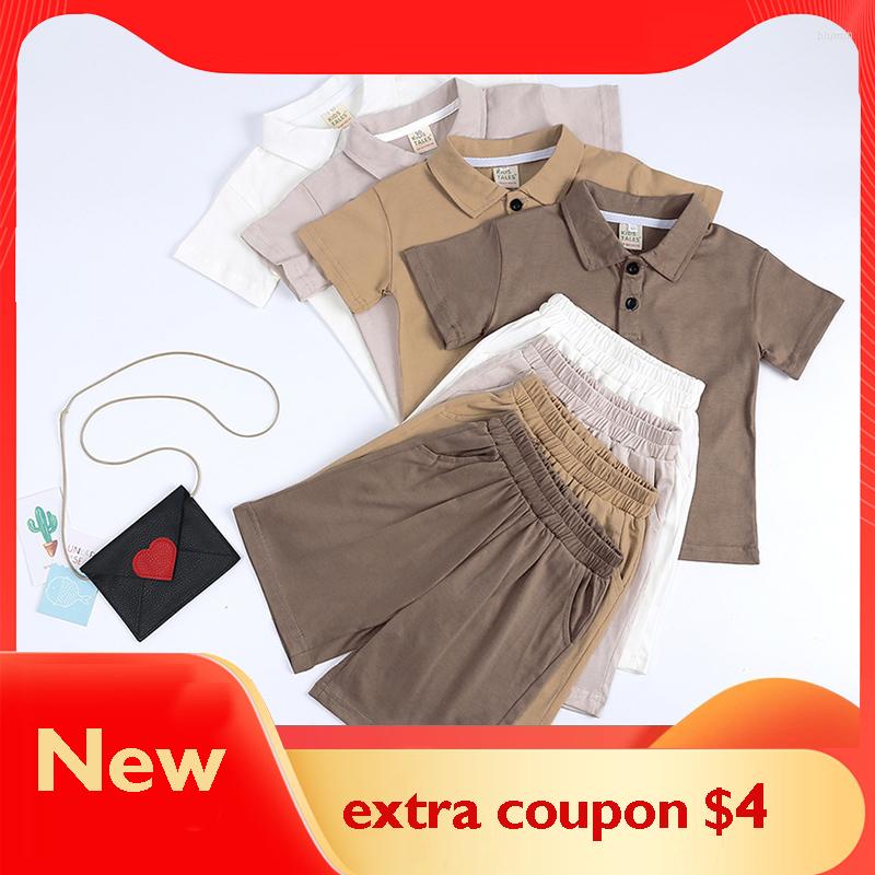 

Clothing Sets Children's Summer 2022 Toddler Casual Baby Boys And Girls Solid Color T-Shirt Shorts 2 Piece Set, Gray