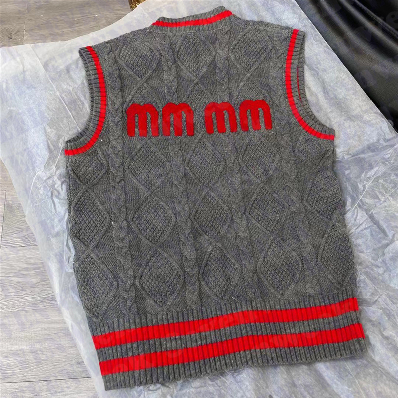 

Wool Knitted Vest Letters Sweaters For Women Fashion Sleeveless Pullover Designers Ladies Knitting Hoodie Clothing, Extra shipping/no ship