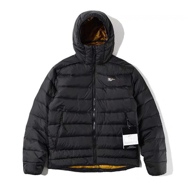 

Winter designer down jacket men outdoor black gold Parker coat women arc embroidery gray goose thin hooded jackets fashion cardigan hoody