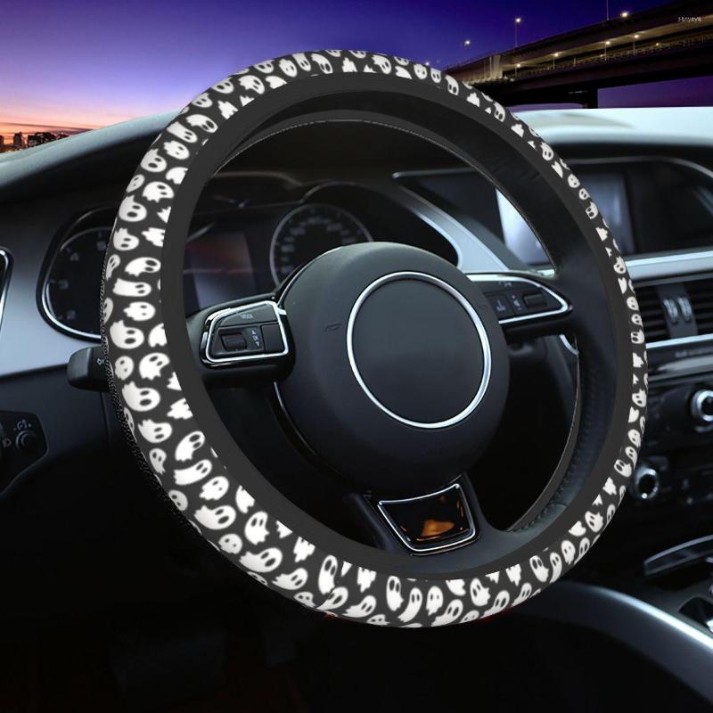 

Steering Wheel Covers 37-38cm Halloween Horror Ghost Pattern Auto Car Cover 14.5-15 Inch Protector Fit For SUV