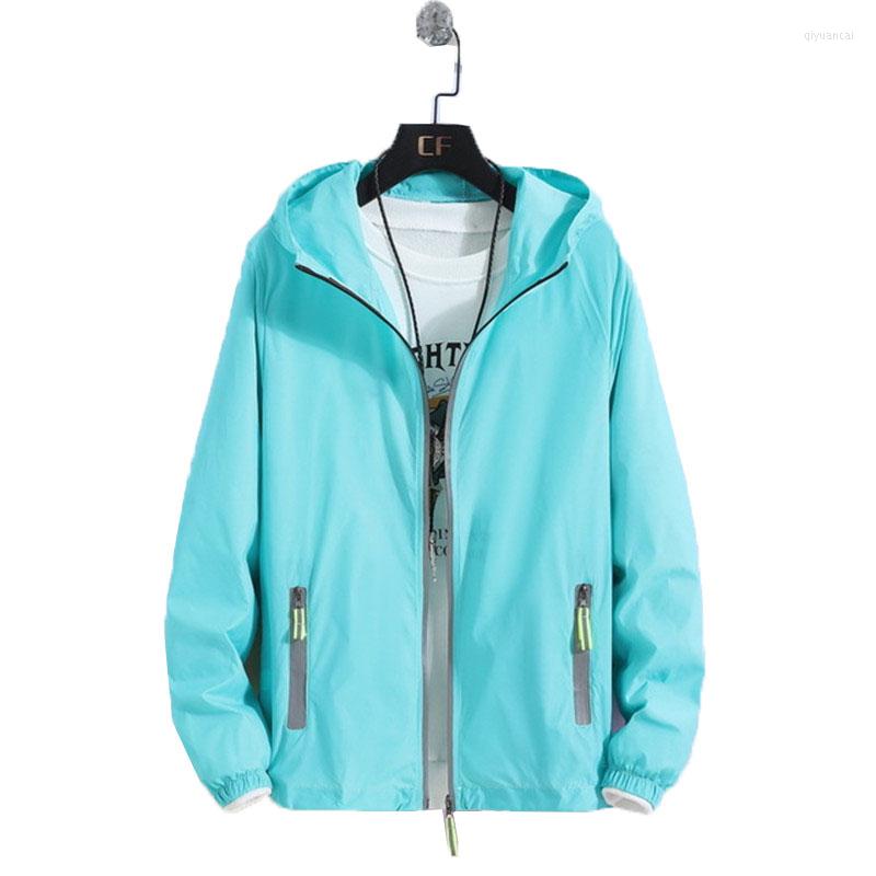 

Women' Jackets Women' Thin Coat Summer Sun Protection Clothing Reflective Anti-UV Zipper Hooded Casual Jacket Family Lovers 7XL, White