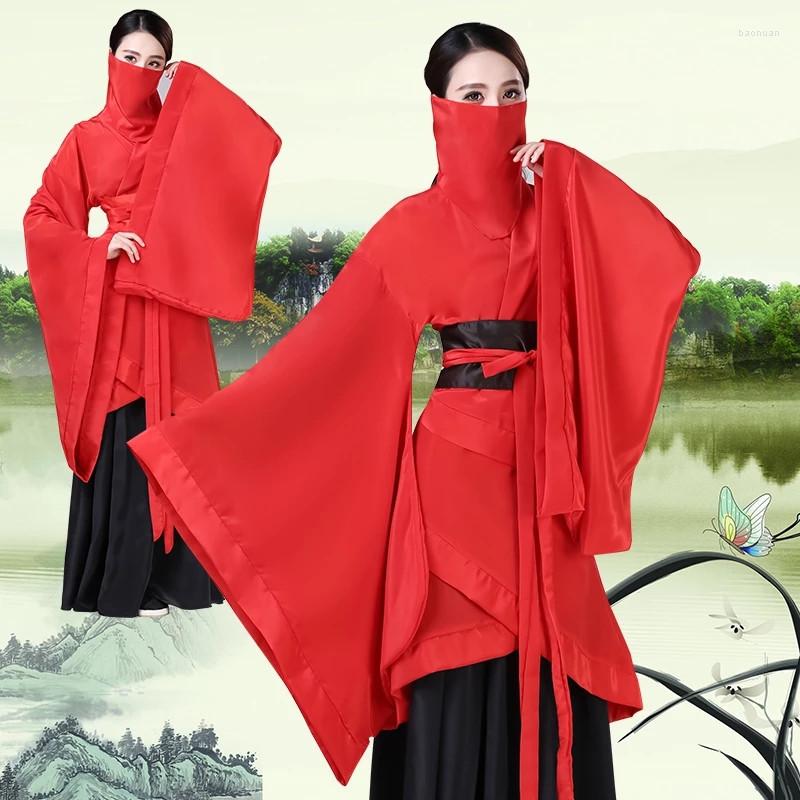 

Ethnic Clothing Woman Chinese Traditional Stage Folk Dance Costumes Ancient Adult Swordsman Performance Hanfu Suit