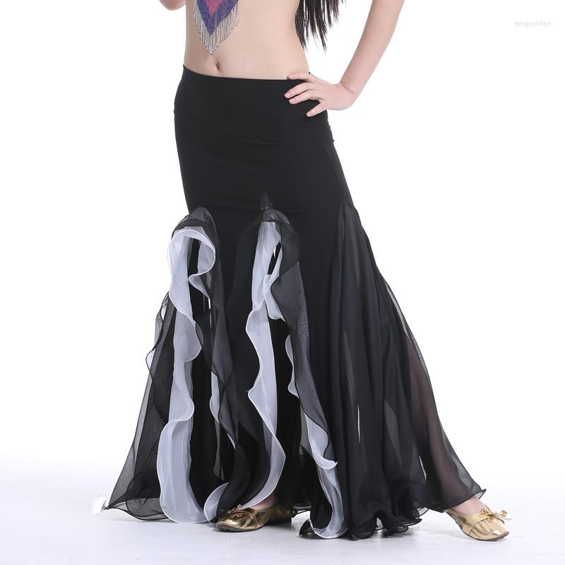 

Stage Wear Dancewear 9 Colors Belly Dancing Clothing Long Fish Tail Skirts Wrapped Spandex Dance Skirt For Women, Purple