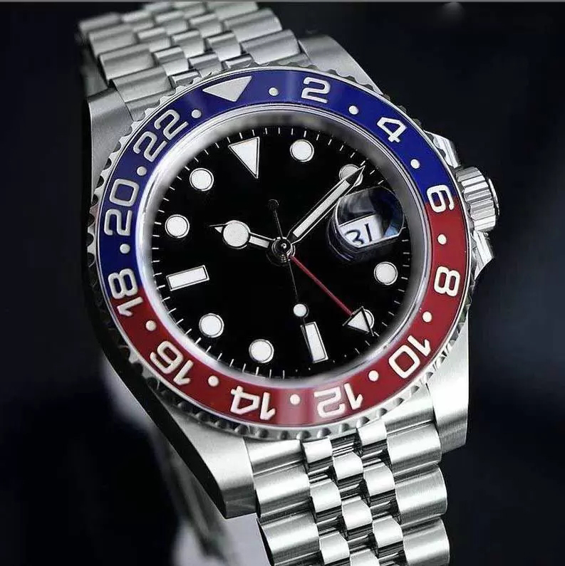 

Fashion Design Men's Watch v3 Folding Bracelet Trendy Night Luminous Dial Sapphire Glass Free Rotation Ceramic Bezel Automatic Movement Romantic Date Men Watchs, Business card case