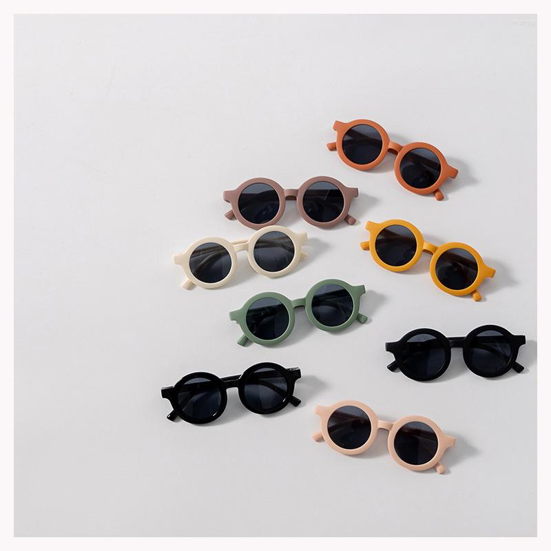 

Sunglasses Baby Trendy Retro Sun Round Mirror Protection For Men And Women Children