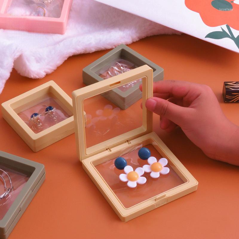 

Jewelry Pouches PE Film Stand Plastic Storage Box Earring Display Packaging Tool Organizer