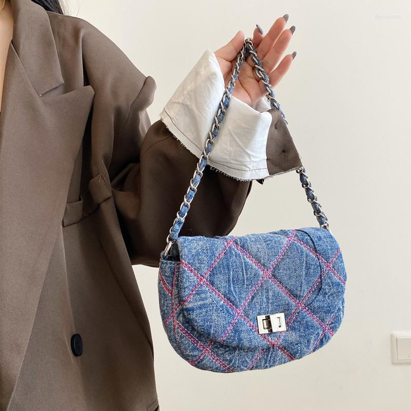 

Evening Bags Fashion Small Denim Handbag Women Bag Designer Ladies Handbags Purses Jean Tote Shoulder Crossbody Messenger, Black