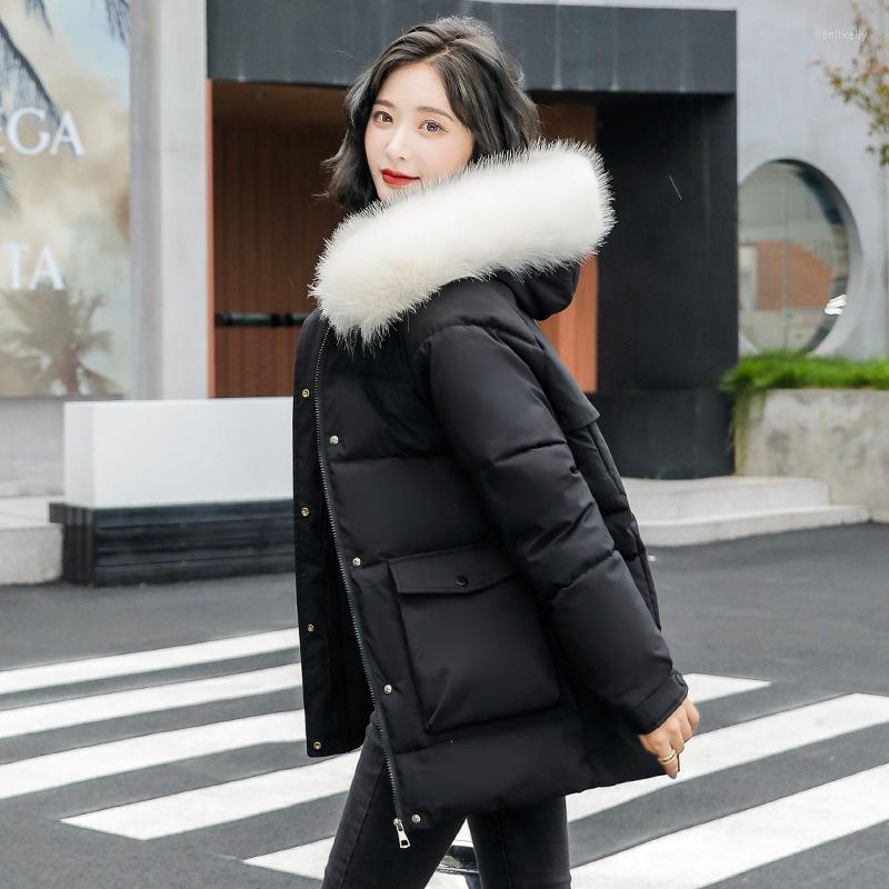 

Women's Trench Coats Big Fur Winter Down Parka Cotton Jacket 2022 Women Thick Snow Wear Coat Lady Clothing Female Parkas, Pink