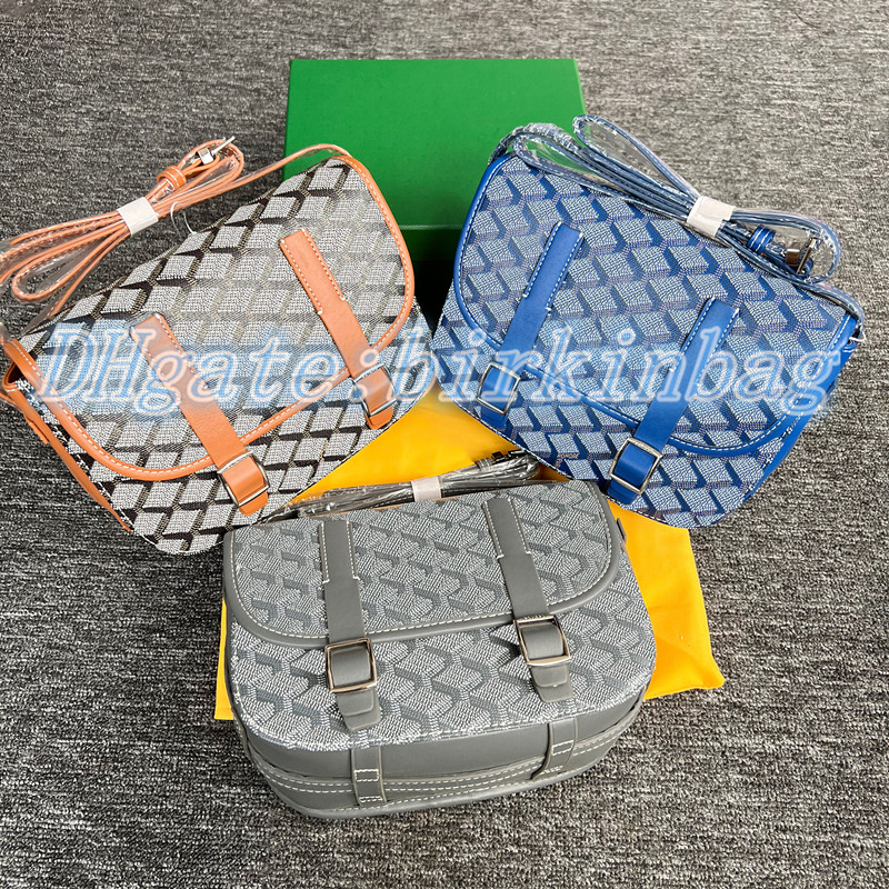 

Vintage fashion Mens Messenger satchel Bag womens Designer saddles purse Luxury tote Goya clutch classic envelope handbag Genuine leather Shoulder CrossBody Bags, Box