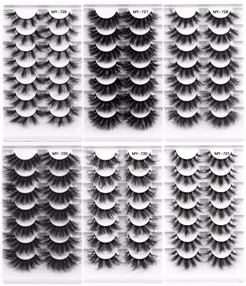 Faux cils épais multicouches naturellement doux et délicats, réutilisables faits à la main en vison 3D, extensions de faux cils, accessoire de ma