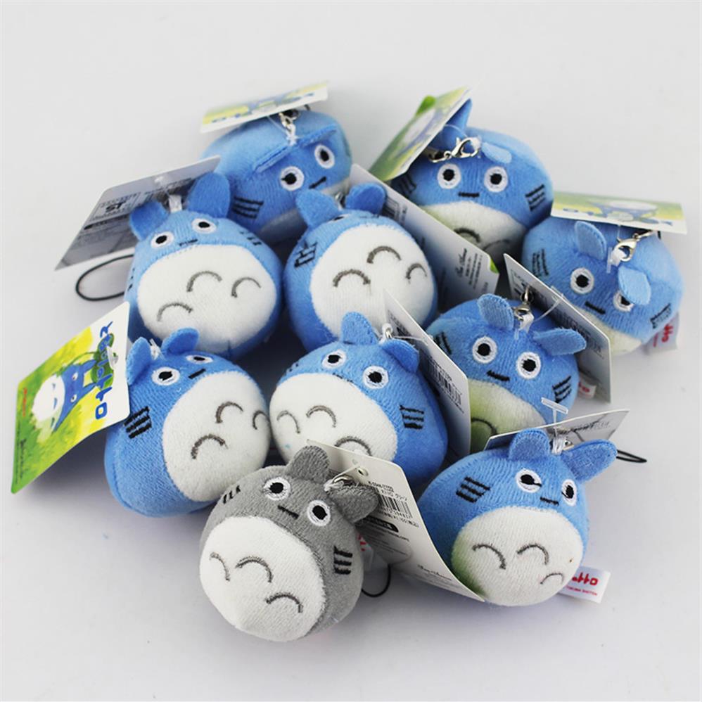

10pcs lot My neighbor Totoro Plush Pendants Phone Strap Soft Dolls for kids gift 214F, Multicolor