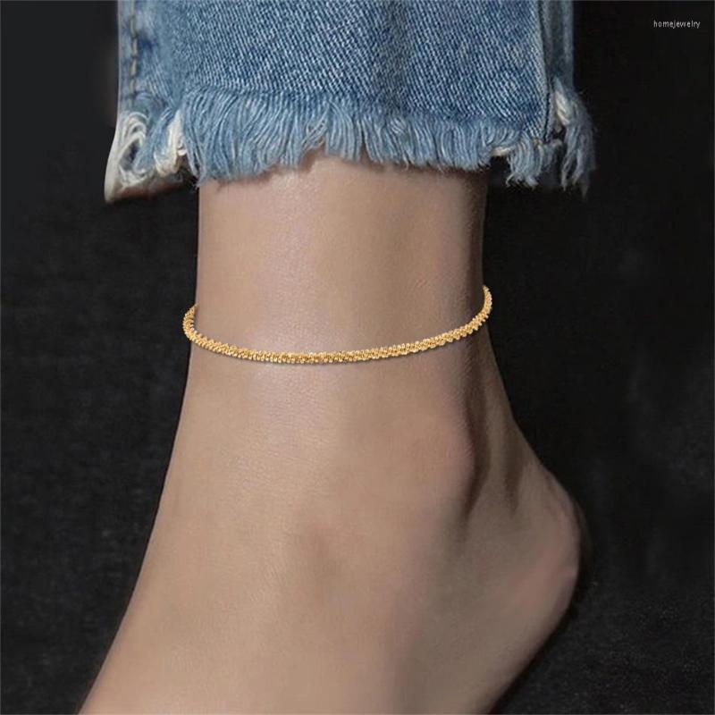 

Anklets Visunion Gold Color Cauliflower Anklet Bracelet On The Leg Fashion Female Barefoot For Women Chain Beach Foot Jewelr