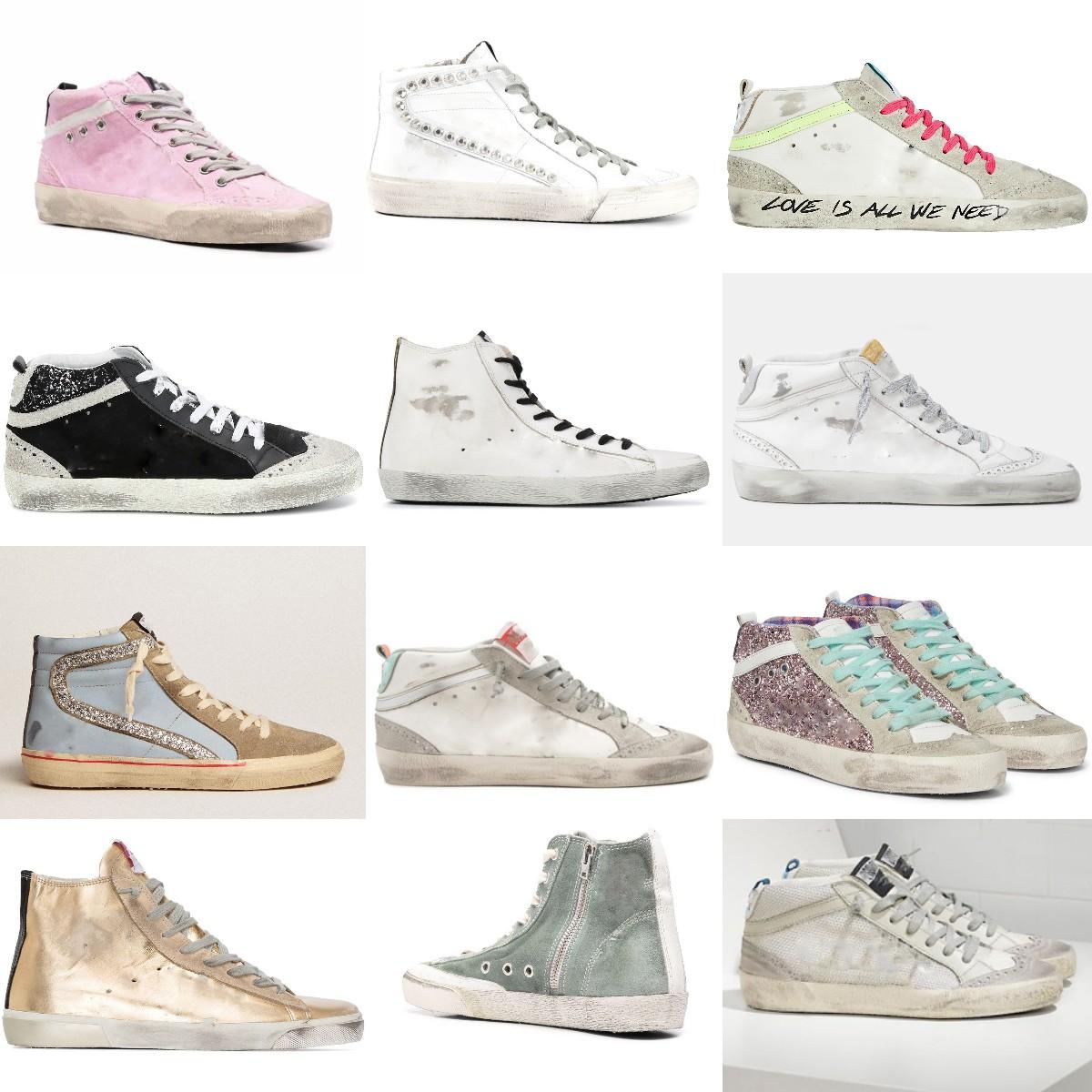 

Shoes Top quality High-top Women Mens casual Midstar Slide black white gold silver designer train Sneakers Goldens Gooses fUY, Star1 black star