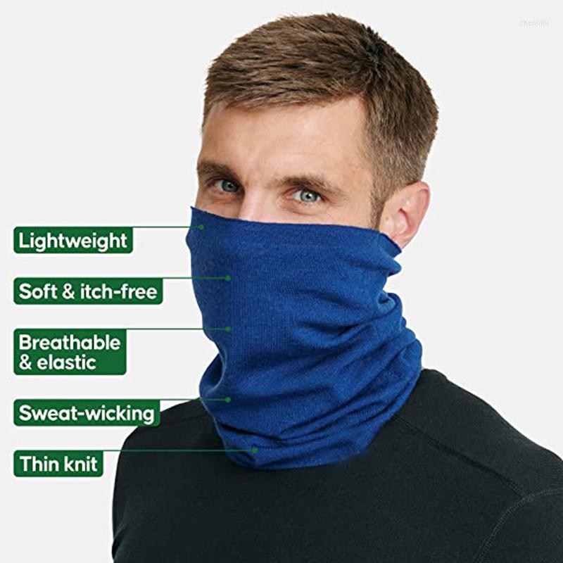 

Scarves Merino Wool Neck Gaiter Ski Scarf Men Women Warm Gaiters