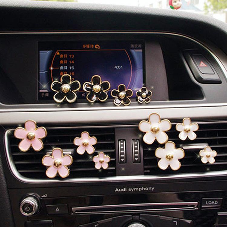 

Interior Decorations Creative Fashion Car Air Conditioning Outlet Perfume Clip Ladies Flower Four-piece Fragrance Decoration