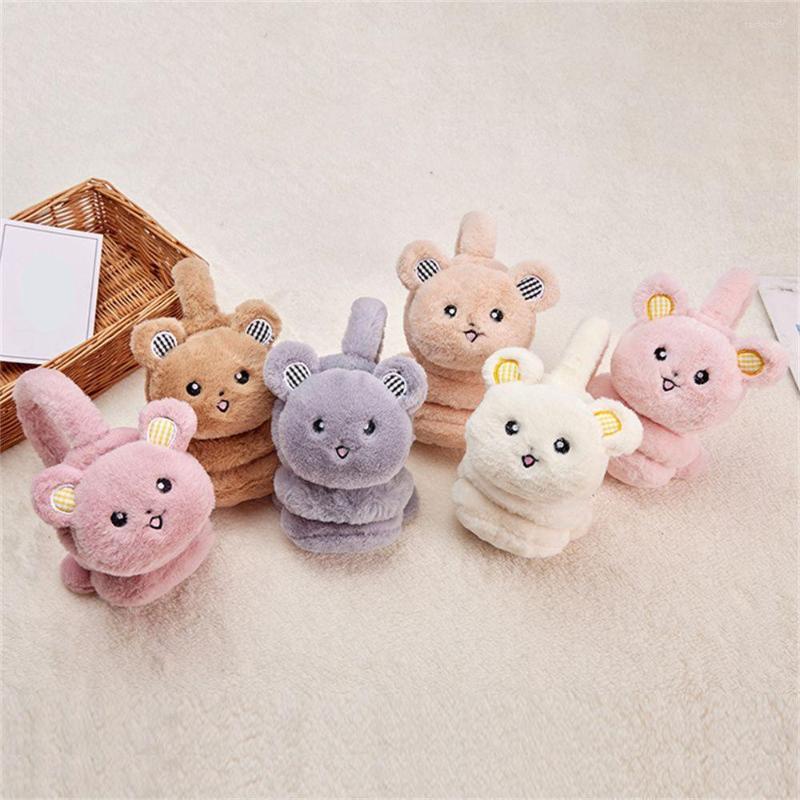 

Berets Accessories Plush Boys Girls Winter Ear Warmers Children Earmuffs Warm Student Earcap, Grey