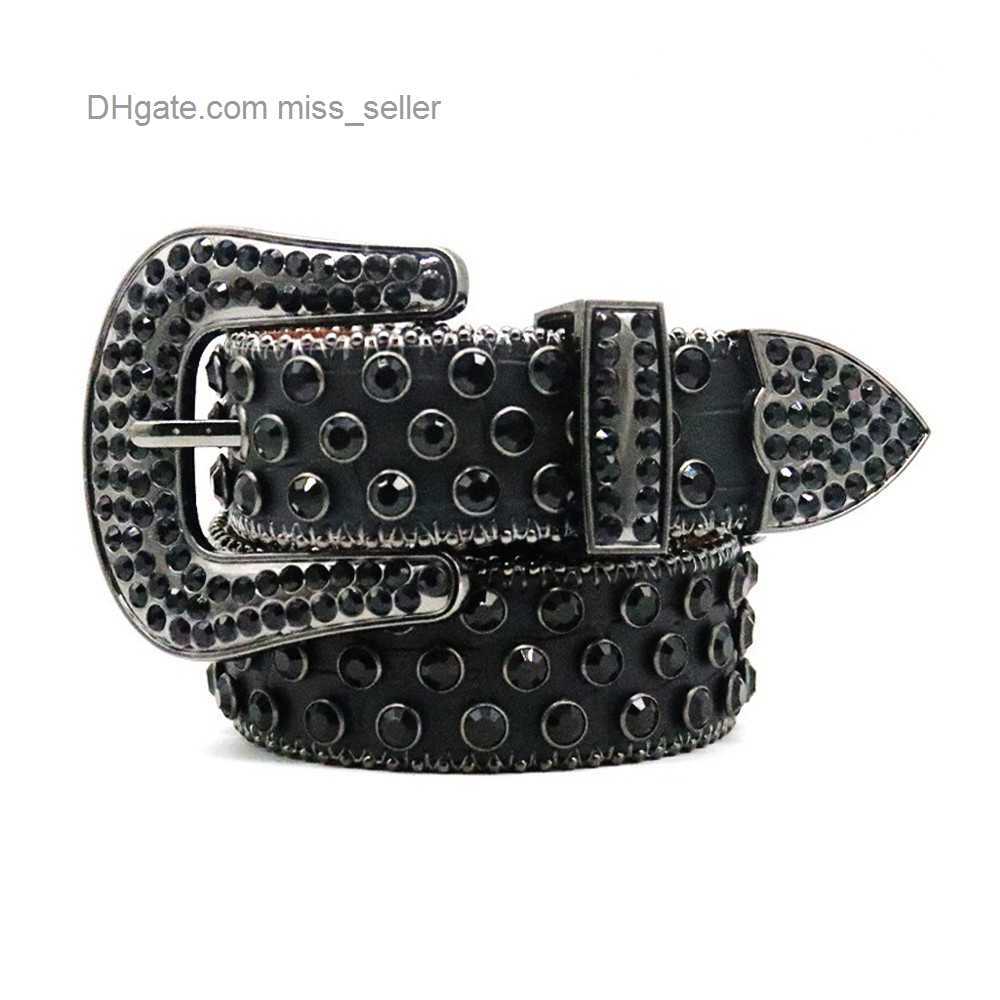 

2022 Designer Belt Bb Simon Belt Studded Beads Waist Seal Gun Color Crocodile Pattern Hip Hop Punk Personality Network Red Pant, Multi
