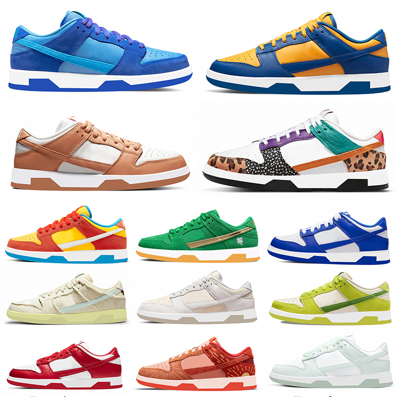 

Shoes Running Designer UCLA dunked low Light Cognac St Patricks Day Bart Simpson Rose Whisper Mummy Patchwork Racer Blue Raspberry Sneakers, Box
