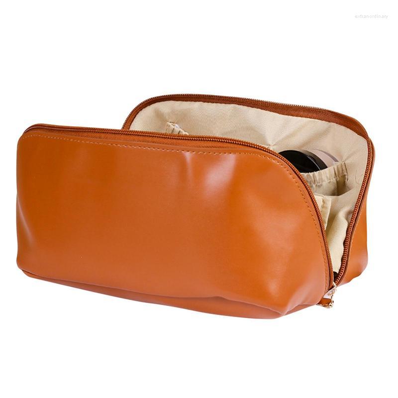 

Nail Art Kits Travel Cosmetic Bag Waterproof Leather Makeup Large Organizer For Accessories Brushes Bottles Palettes