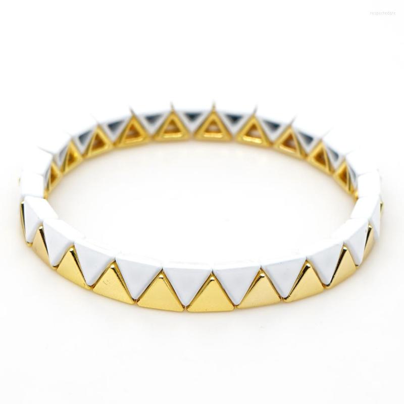 

Strand 2022 Alloy Bracelet Fashion Jewelry Gift Classic Gold Color Enamel Bangle Women Men Handmade Armband