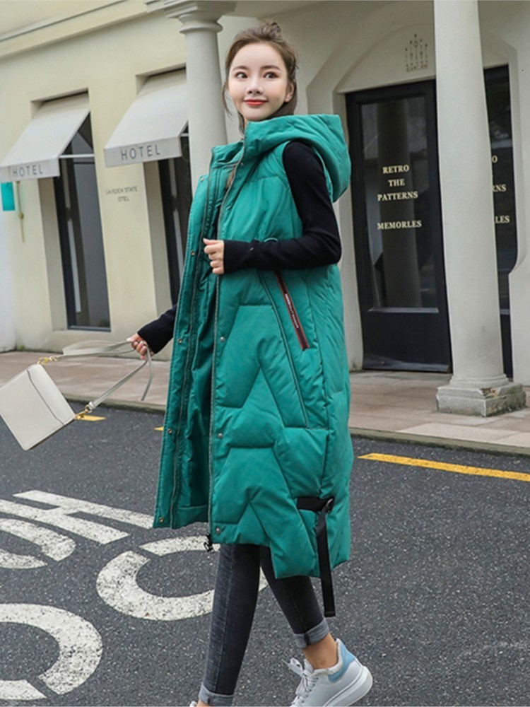 

Women's Vests Winter Long Vest Women's Solid Hooded Pockets Zipper Padded Ladies Casual Sleeveless Jacket Warm Quilted Vest for Female csa 221202, Style 26