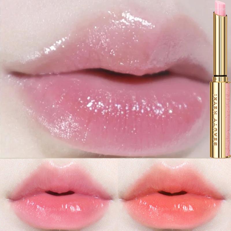 

Lip Gloss Honey Peach Color-Changing Lipstick Temperature Long Lasting Moisturizing Nourishing Glitter Lipsticks Makeup 1PCS, 01