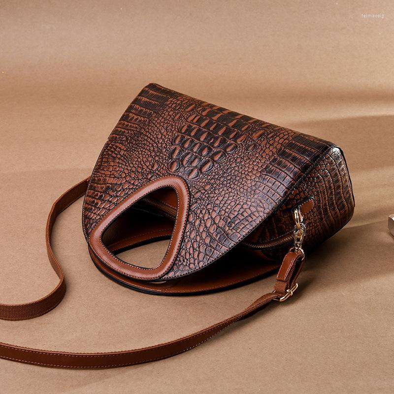 

Evening Bags Female Bag 2022 Europe America Fashion Crossbody Shoulder Pressed Soft Leather Middle-aged Vintage Handbag Luxury, Yellow