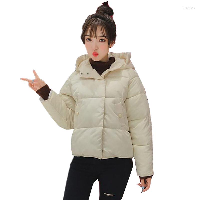 

Women' Trench Coats Fashion Cotton Padded Parkas 2022 Winter Jackets Women' Hooded Casual Warm Short Jacket Outwear C34, Pink