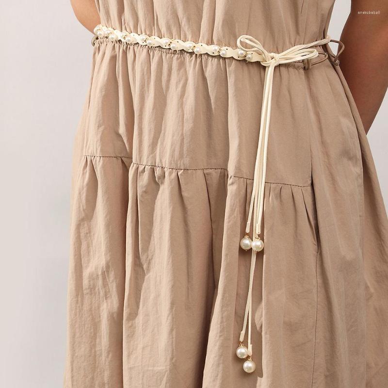 

Belts White Pearl Belt Women's Fashion Casual High Quality Luxury Designer Brand Dresses Decorative Accessory Gothic Black Waist Chain