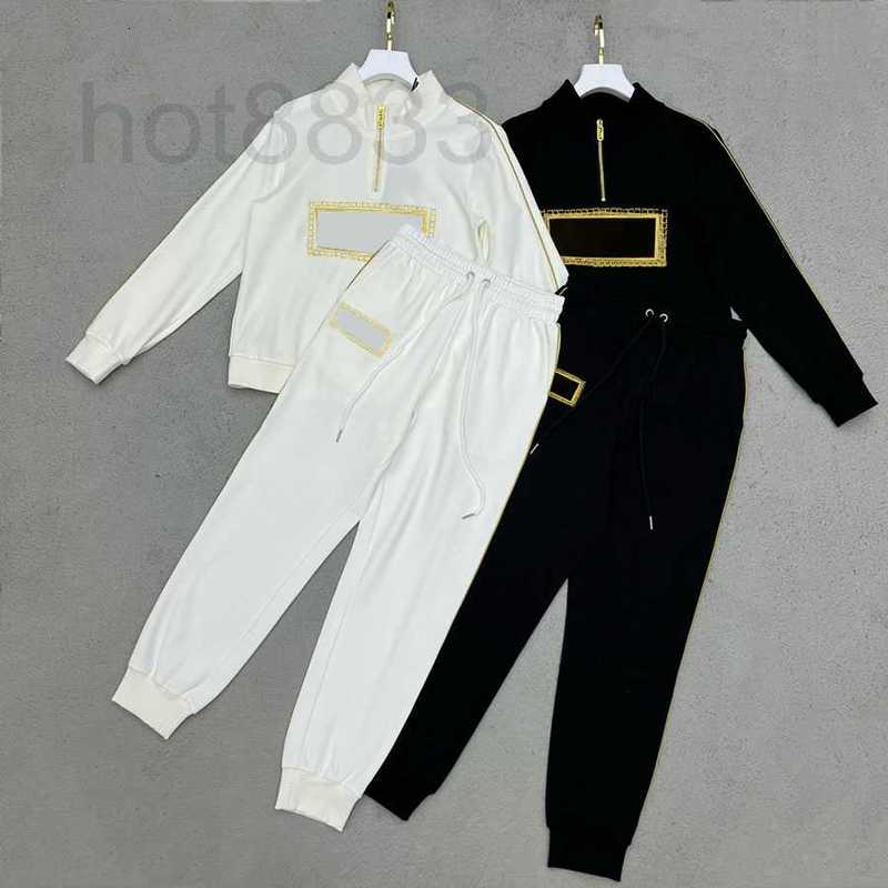 

Women's Two Piece Pants designer Tracksuits Casual Print Sweatpants Hoodies Sets Woman Classic Pattern Long Sleeves Tracksuit Stylish Autumn Suits AIKJ, Black