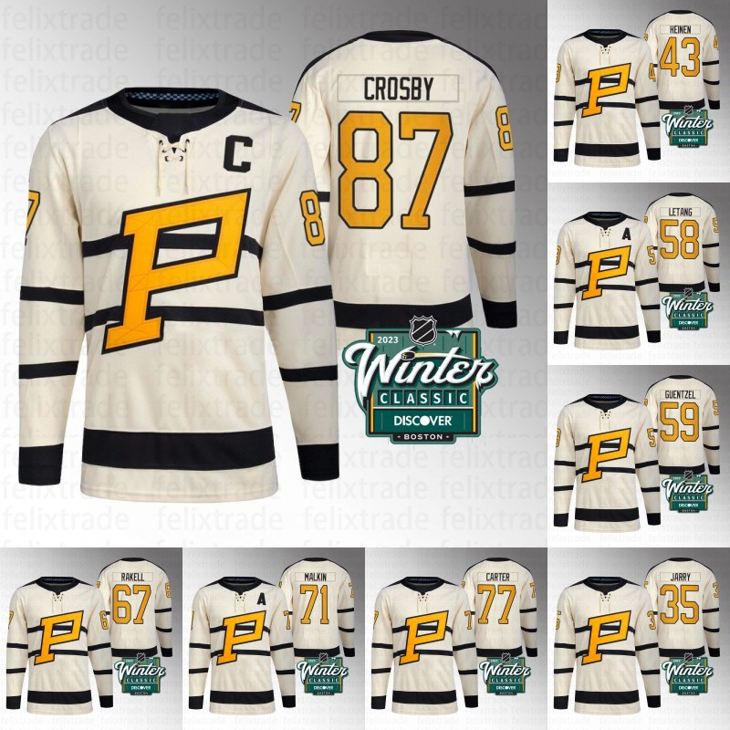 

2023 Winter Classic Jersey Pittsburgh Sidney Crosby Penguins Evgeni Malkin Rickard Rakell Jake Guentzel Kris Letang Danton Heinen Tristan Jarry Marcus Pettersson, 43 danton heinen