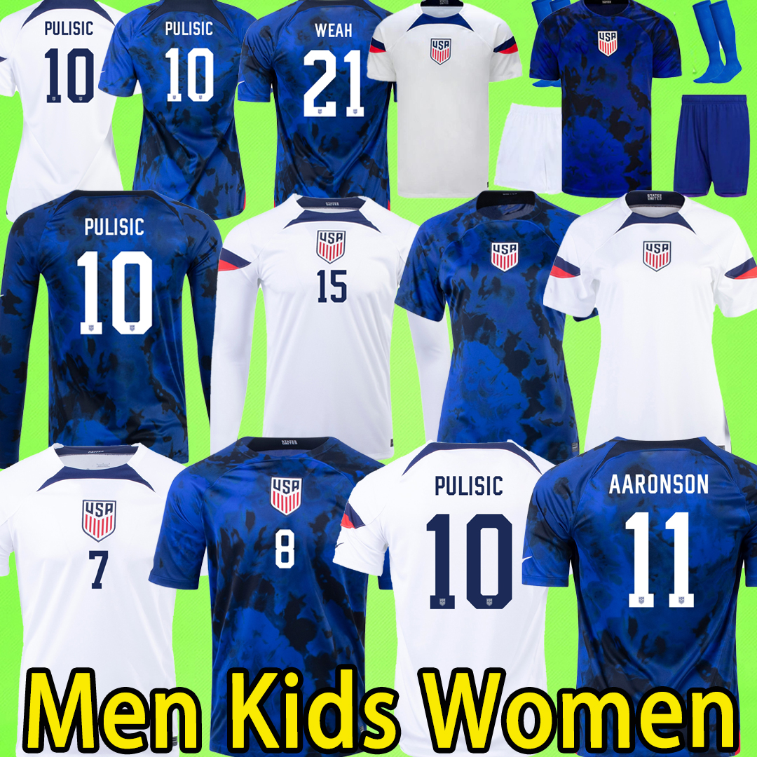 

XXXL 3XL 4XL UsAs 2022 soccer jerseys MEN KIDS KIT WOMEN 2023 PULISIC AARONSON McKENNIE REYNA AMAMS WEAH DEST 22 23 America football shirts American United boys states, 2022 kids kit