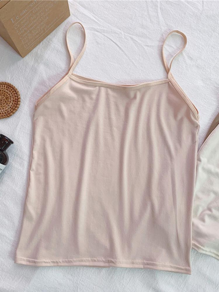 

Women' Tanks Spaghetti Strap Summer Sexy Tank Top Women Crop Sleeveless Camisoles 2022 Female Solid 8 Color Camis Street Ladies Tops, Beige