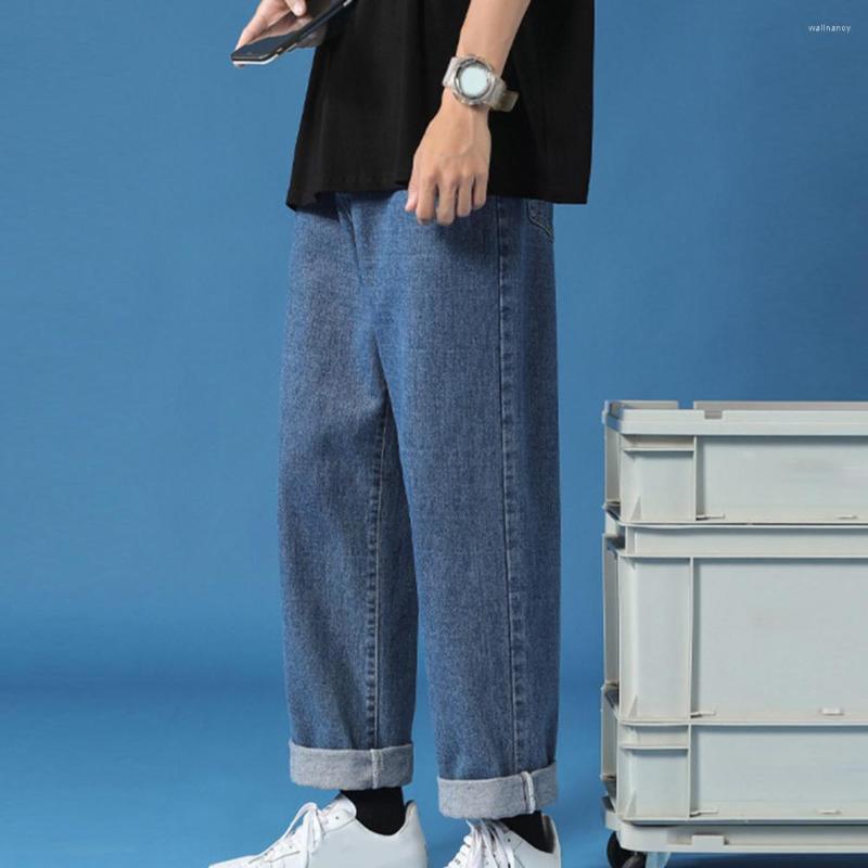 

Men's Pants Stylish Men Denim Trousers Loose Super Soft Baggy Jeans Mid Waist, Black