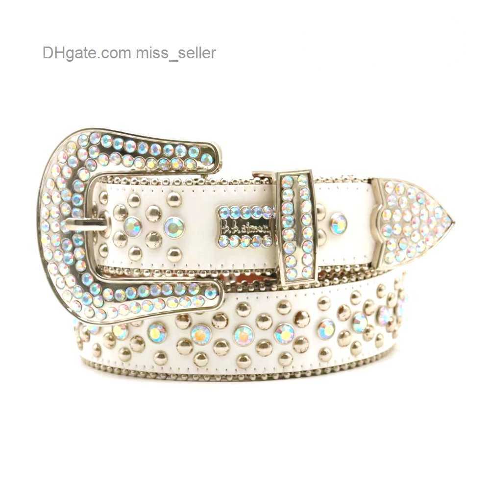 

2022 Designer Belt Bb Simon Rhinestone belt men's and women's rivet inlaid hip-hop punk style outdoor trend versatile pants miss seller, Multi